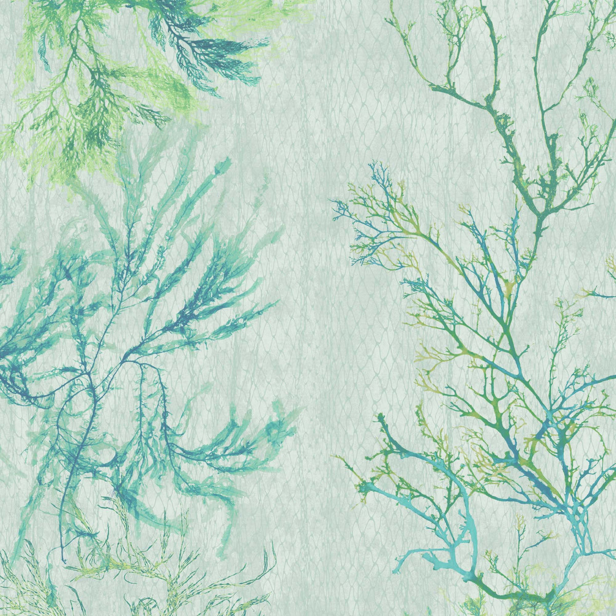 Seagrass Seaweed Stripe Aquamarine Wallpaper
