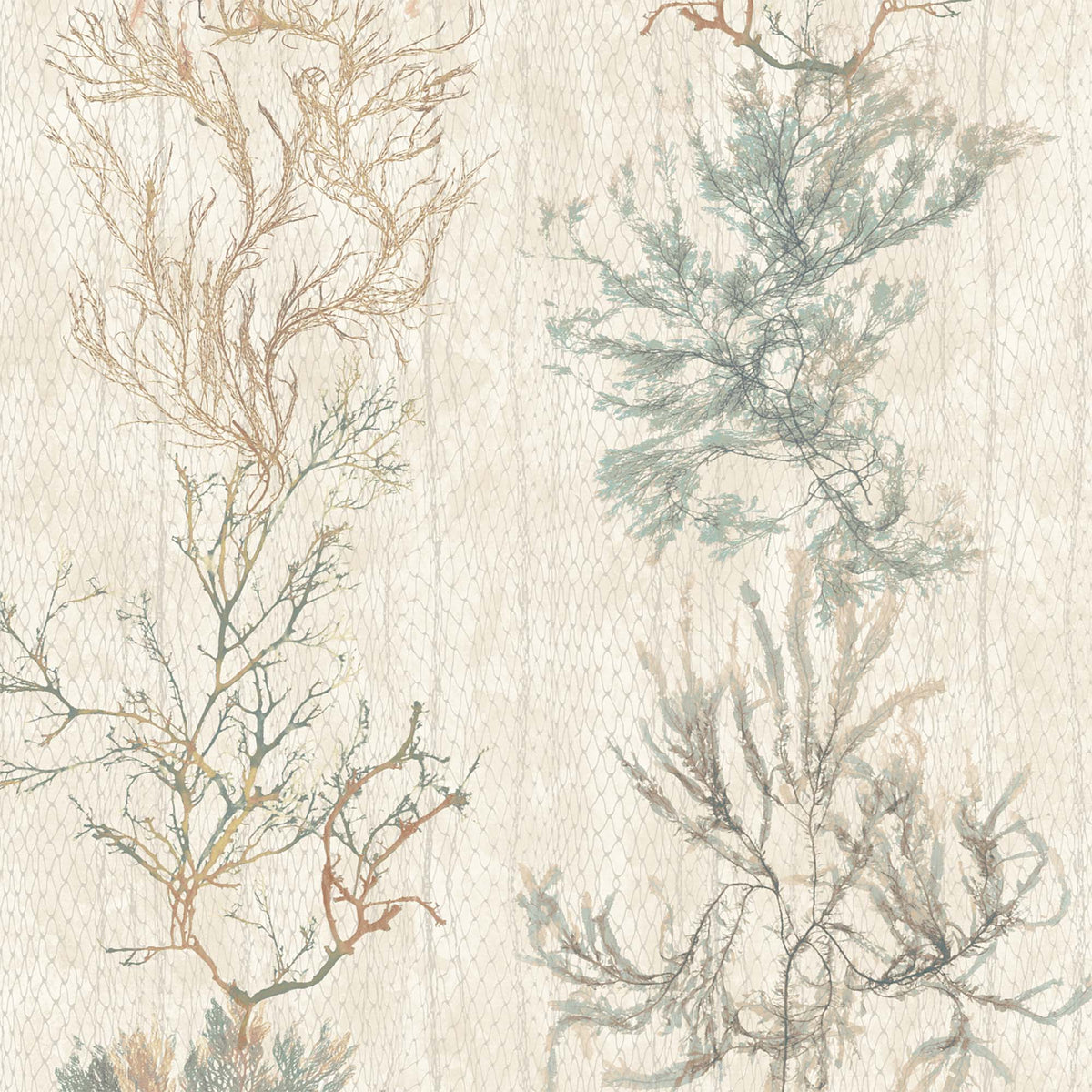 Seagrass Seaweed Stripe Oyster Wallpaper