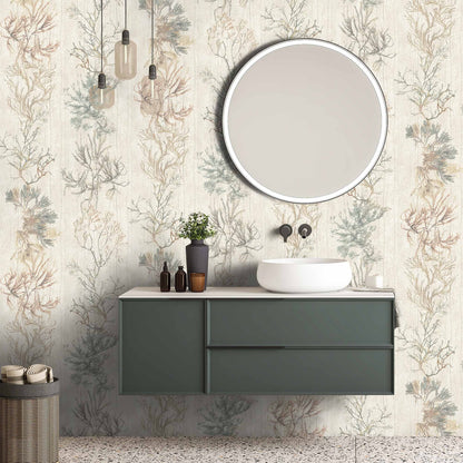 Seagrass Seaweed Stripe Oyster Wallpaper