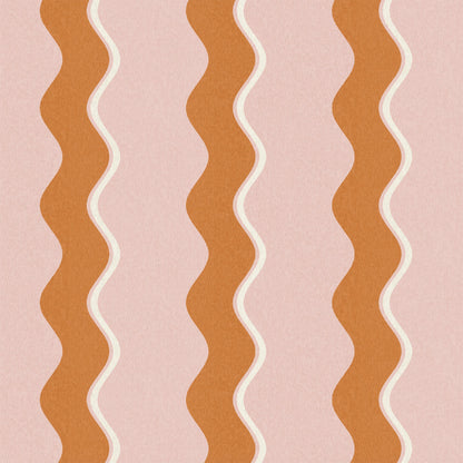 Cari Wave Gorse/Pink Cloud wallpaper by Woodchip & Magnolia
