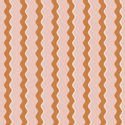 Cari Wave Gorse/Pink Cloud Linen Fabric
