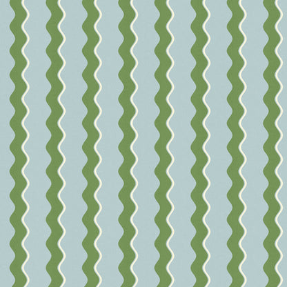 Cari Wave Pacific Blue Linen Fabric
