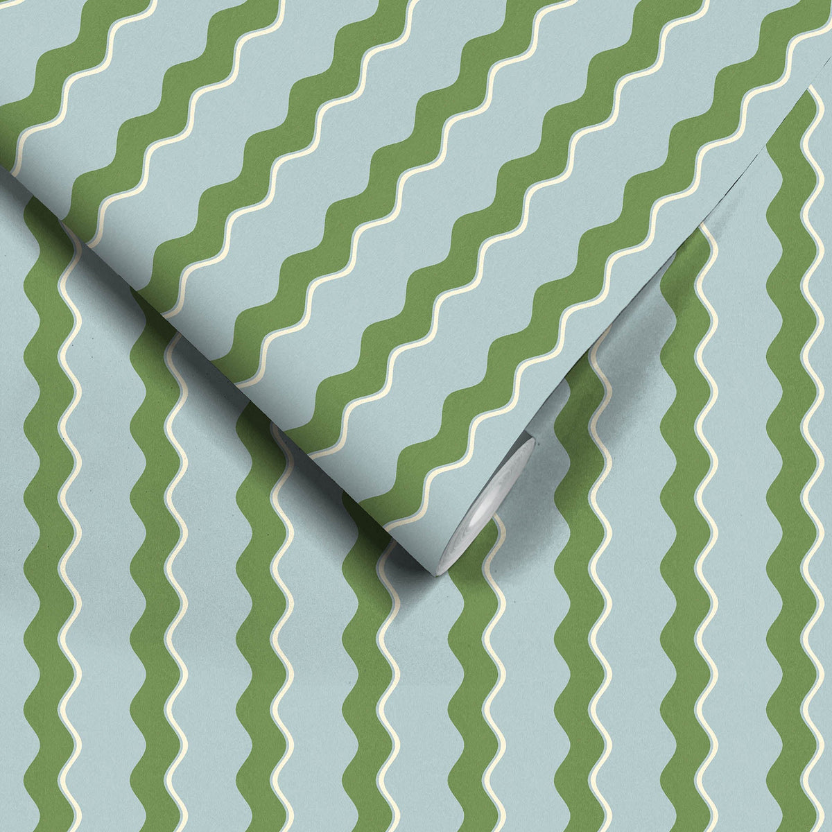Cari Wave Pacific Blue wallpaper by Woodchip & Magnolia