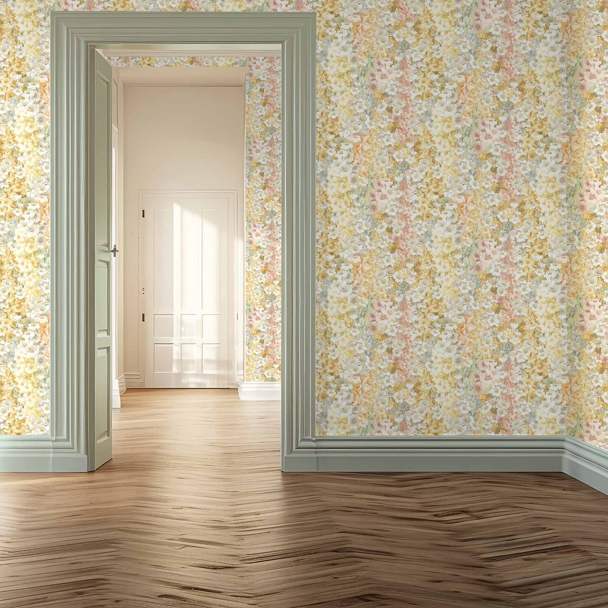 Alcea Golden Hour wallpaper by Woodchip & Magnolia