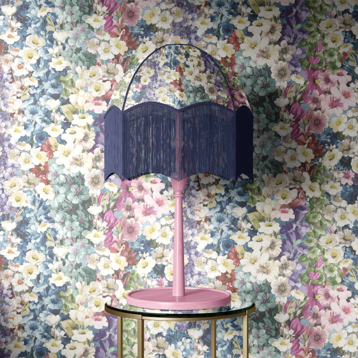 Alcea Electric Blue wallpaper by Woodchip & Magnolia