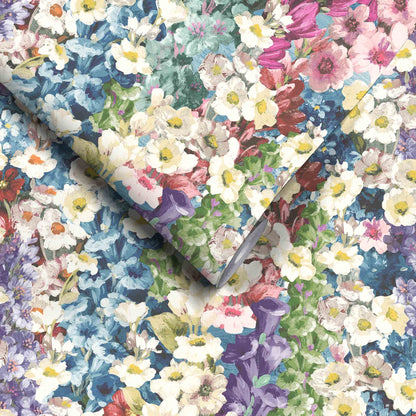 Alcea Electric Blue wallpaper by Woodchip & Magnolia