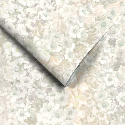 Alcea Grey Mist wallpaper by Woodchip & Magnolia