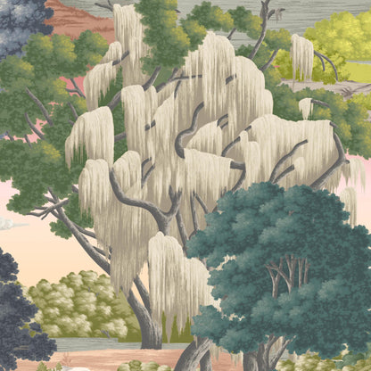 Enchanted Gardens Pink Haze Wallpaper