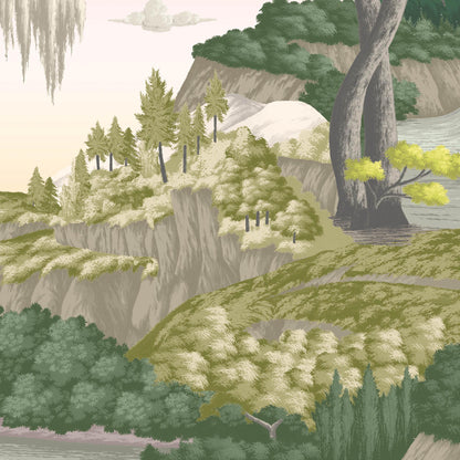Enchanted Gardens Pink Haze Wallpaper