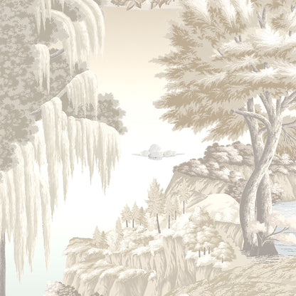 Enchanted Gardens Winter White Velvet Fabric