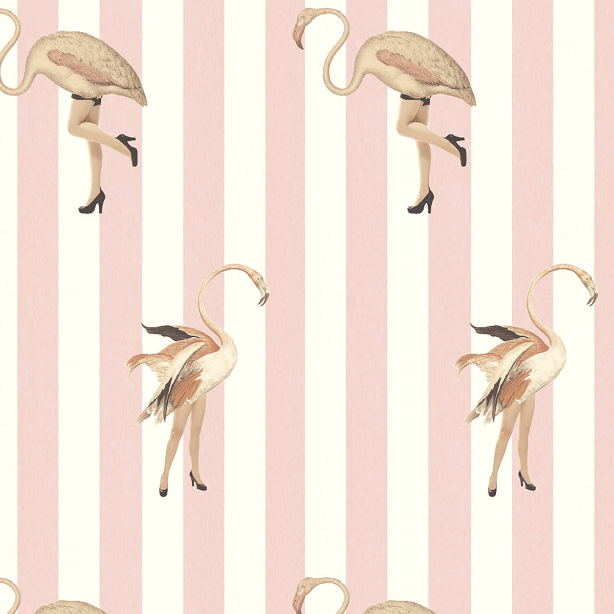Marilyn Baby Pink Stripe Wallpaper