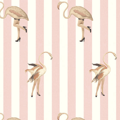 Marilyn Baby Pink Stripe Wallpaper