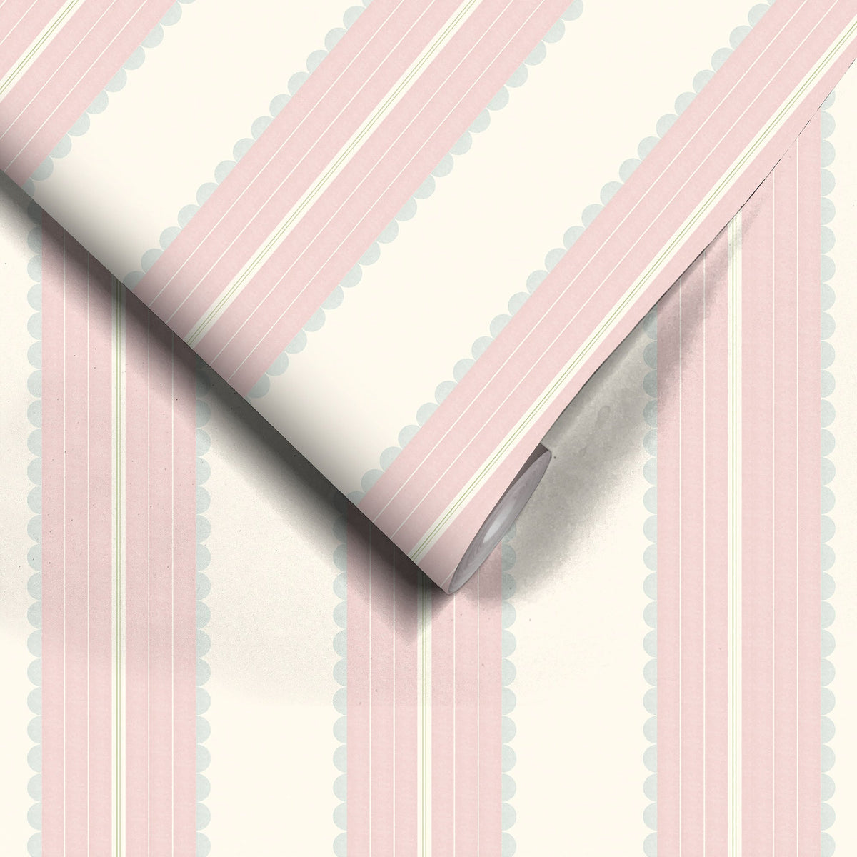 Pin Up Stripe Pastel Pink wallpaper by Woodchip & Magnolia