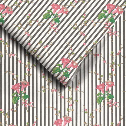 Lilibet Monochrome wallpaper by Woodchip & Magnolia