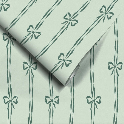 Bow Peep Pistachio wallpaper by Woodchip & Magnolia