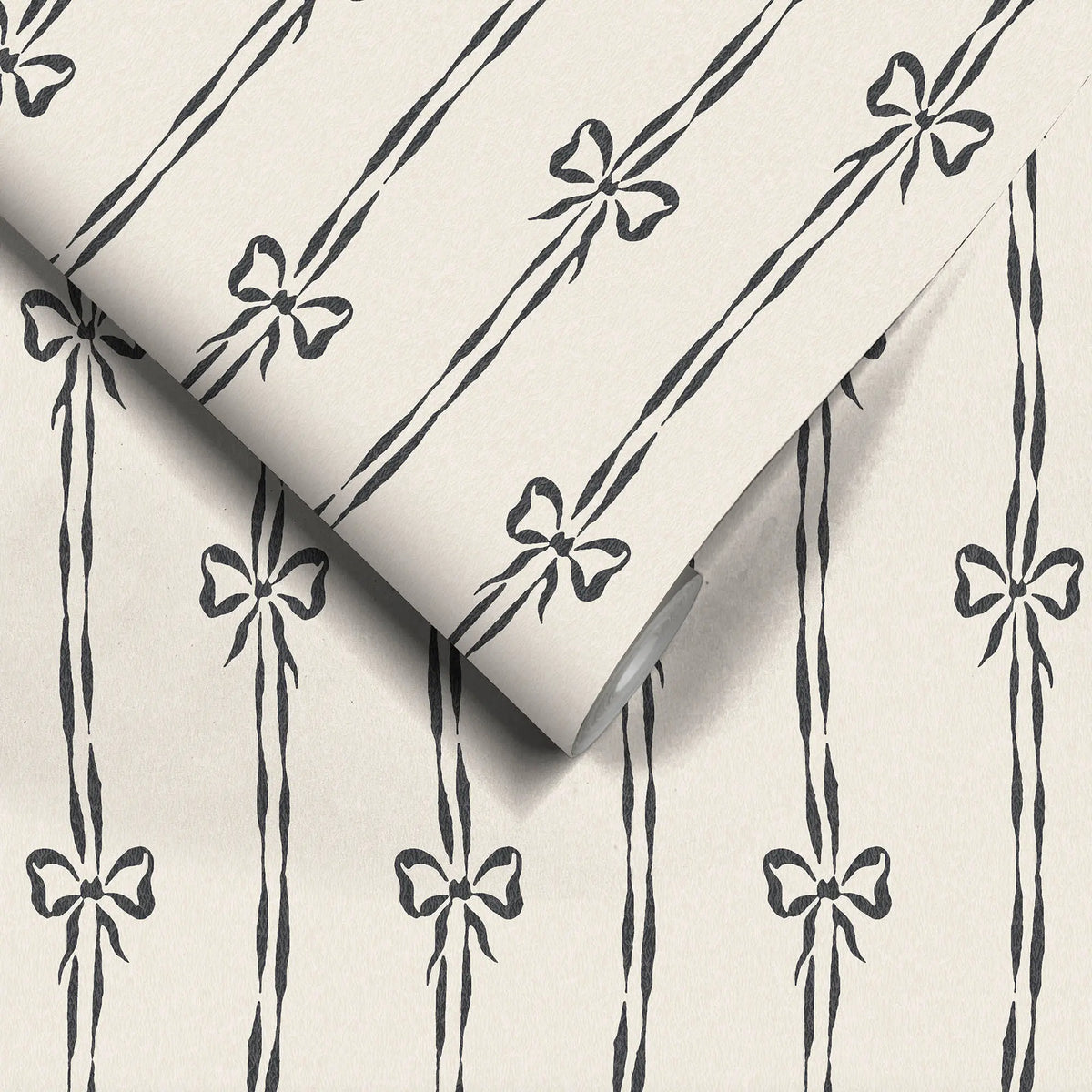 Bow Peep Charcoal wallpaper by Woodchip & Magnolia
