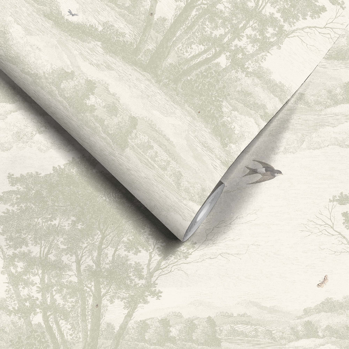 Zephyr Olive Green Wallpaper