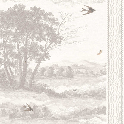 Zephyr Taupe Stripe Wallpaper