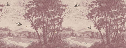 Zephyr Mulberry mural by Woodchip & Magnolia