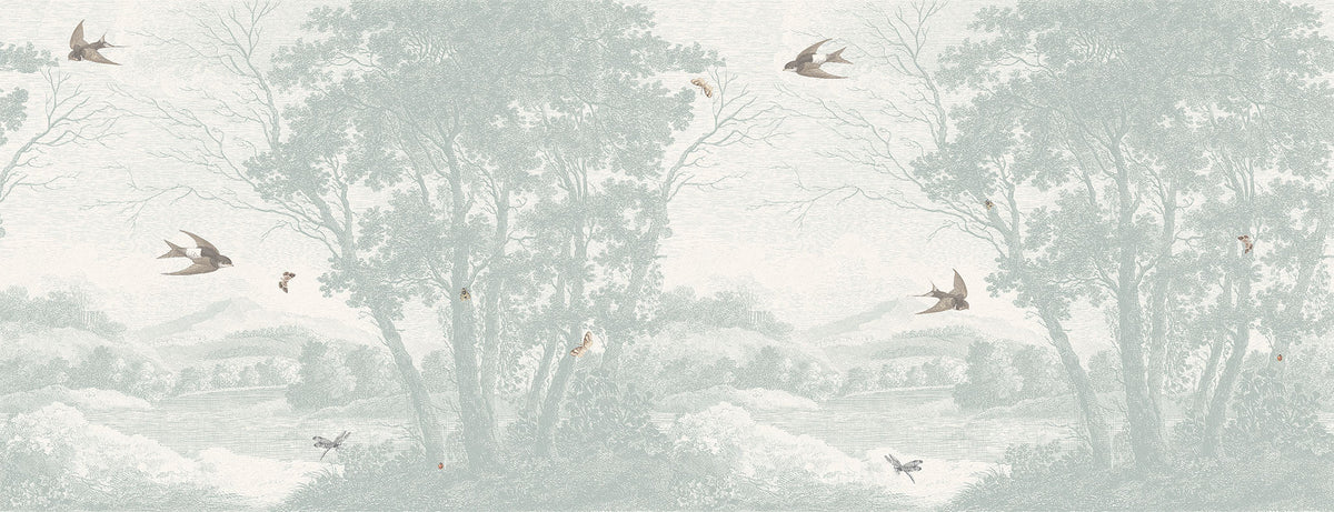Zephyr Duck Egg mural by Woodchip & Magnolia