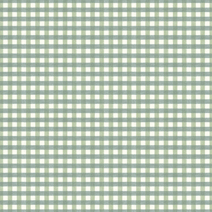 Vichy Check Hunter Green wallpaper by Woodchip & Magnolia