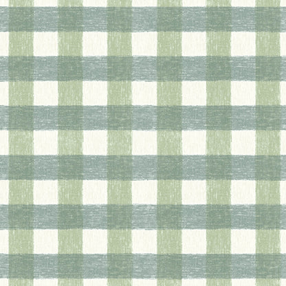 Vichy Check Hunter Green wallpaper by Woodchip & Magnolia