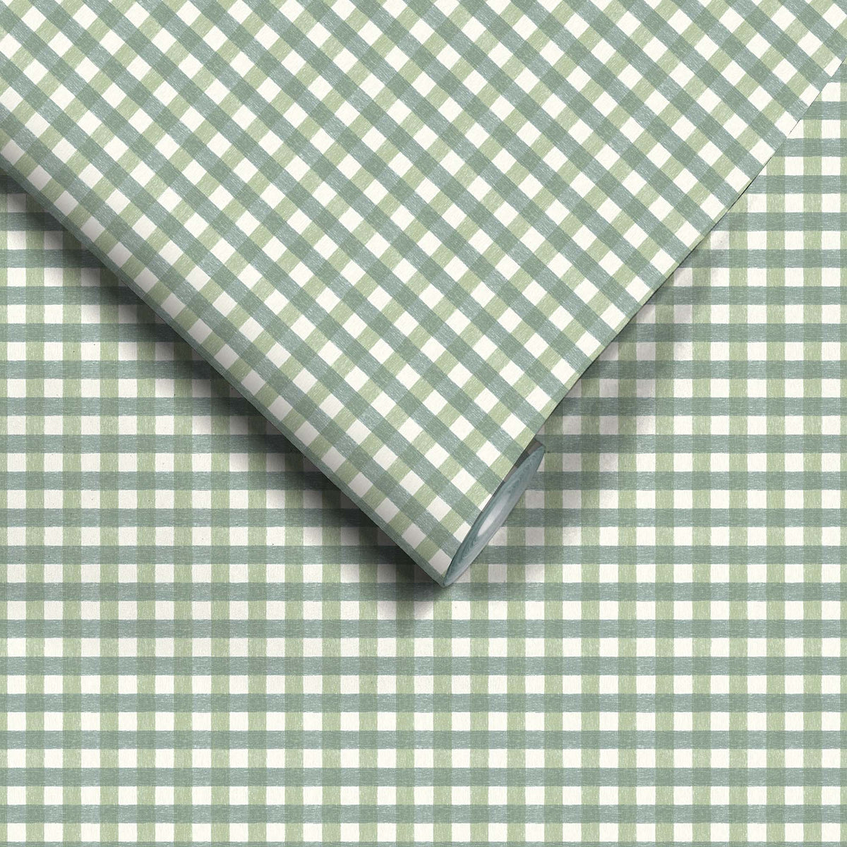 Vichy Check Hunter Green wallpaper by Woodchip & Magnolia