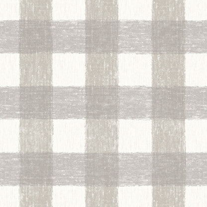 Vichy Check Latte wallpaper by Woodchip & Magnolia
