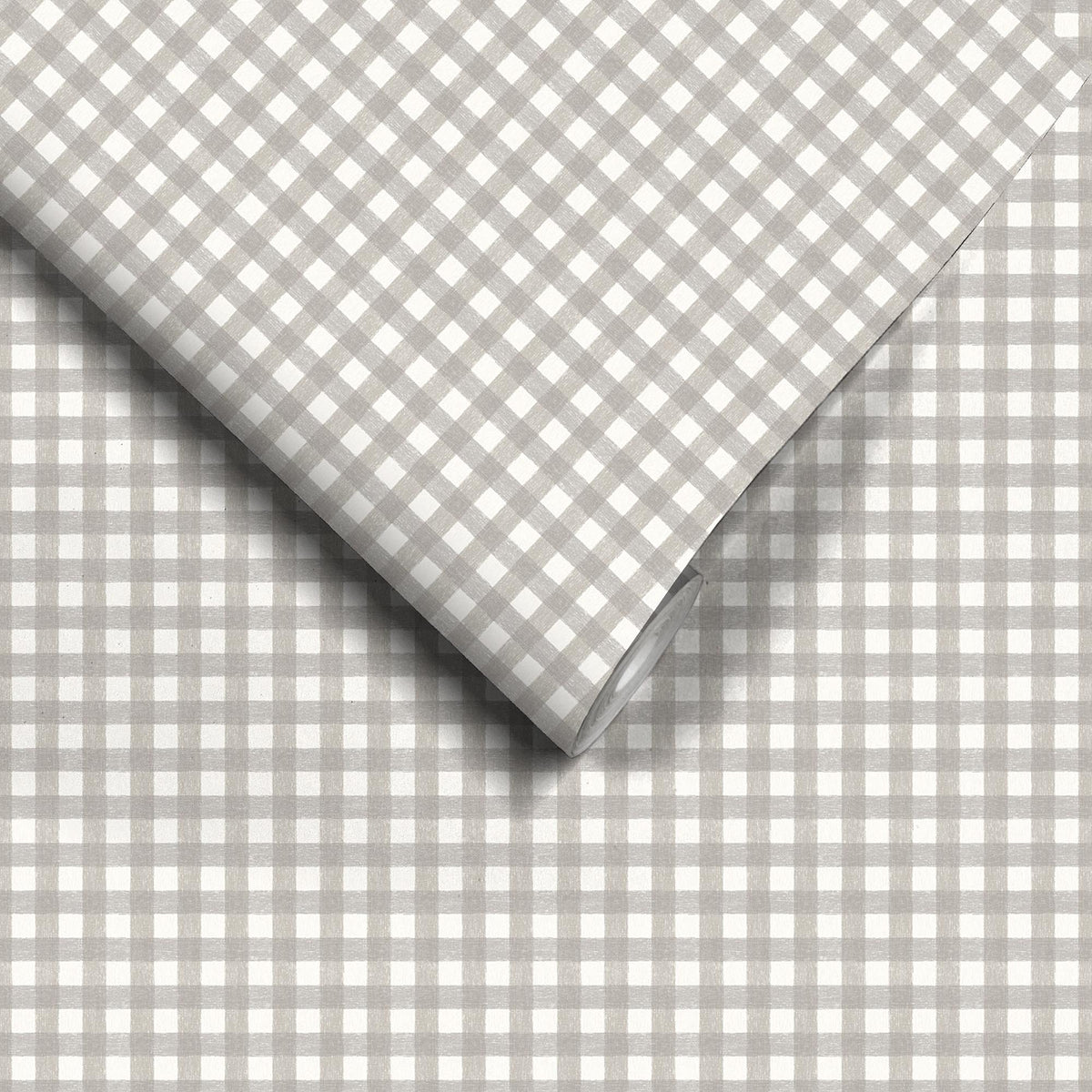 Vichy Check Latte wallpaper by Woodchip & Magnolia