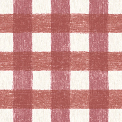 Vichy Check Bramble wallpaper by Woodchip & Magnolia