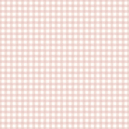 Vichy Check Blush wallpaper by Woodchip & Magnolia