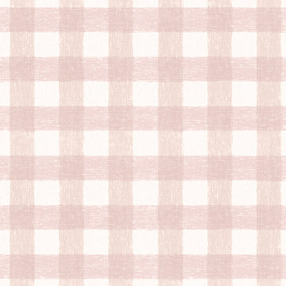 Vichy Check Blush wallpaper by Woodchip & Magnolia