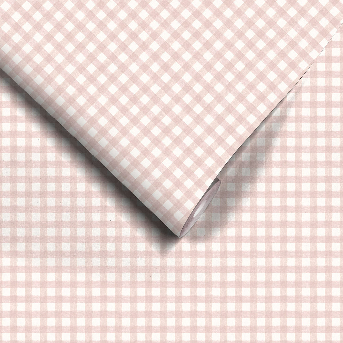 Vichy Check Blush wallpaper by Woodchip & Magnolia