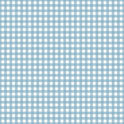 Vichy Check Sky Blue wallpaper by Woodchip & Magnolia
