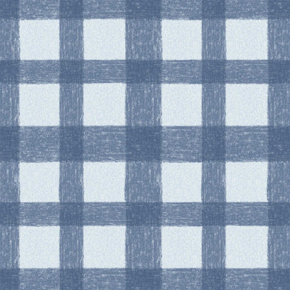 Buffalo Plaid Denim Blue wallpaper by Woodchip & Magnolia