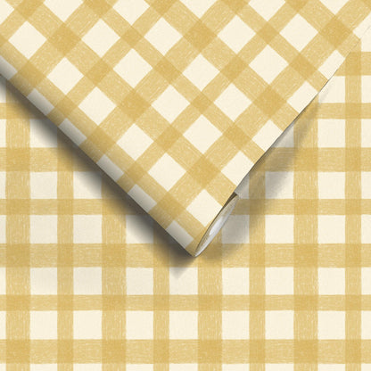 Buffalo Plaid Amber wallpaper by Woodchip & Magnolia