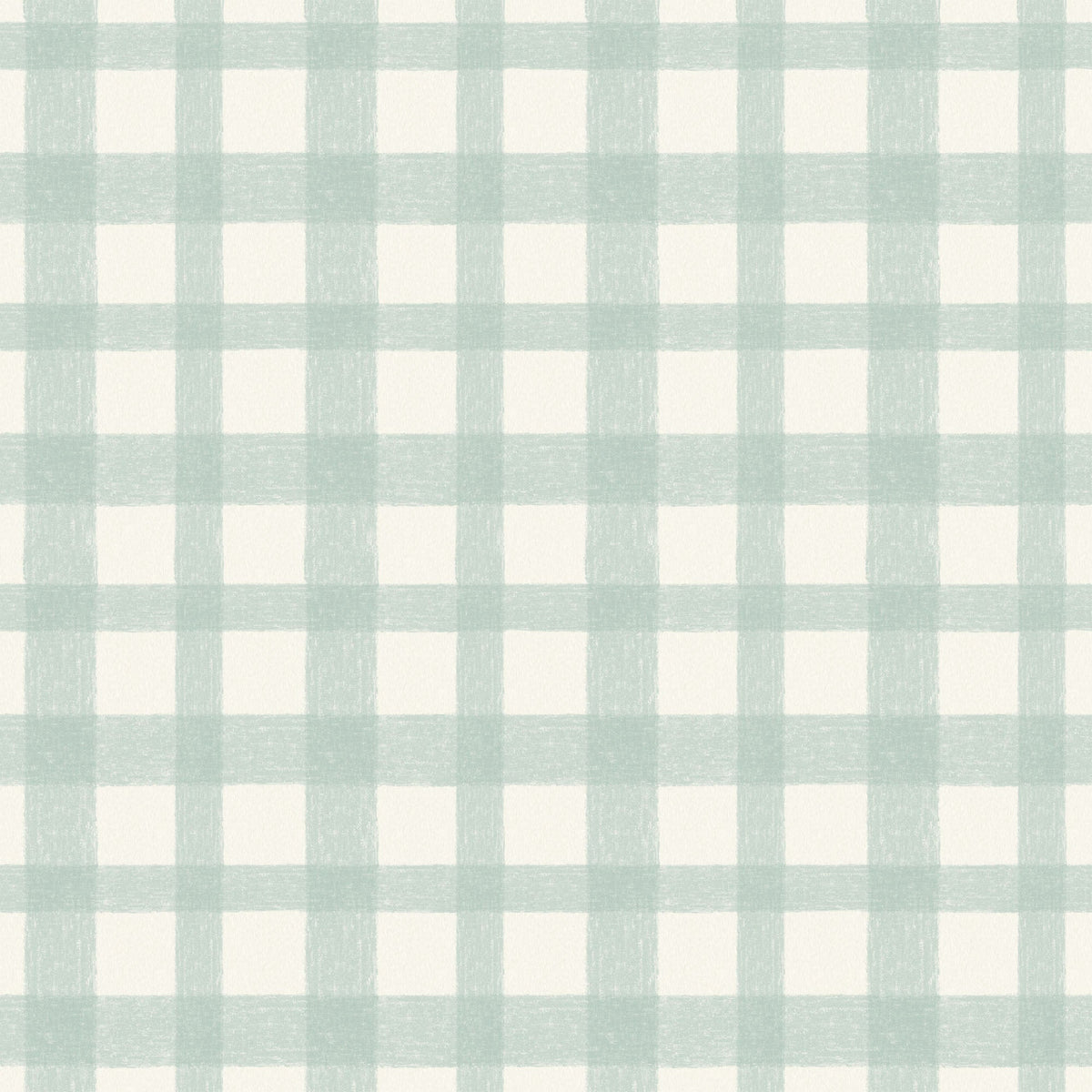 Buffalo Plaid Eau de Nil Linen Fabric