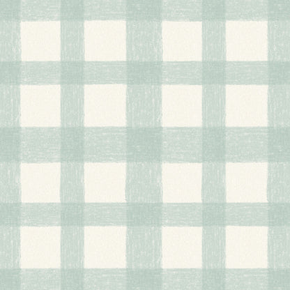 Buffalo Plaid Eau de Nil wallpaper by Woodchip & Magnolia