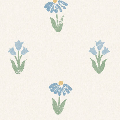 Lydia Cornflower Wallpaper
