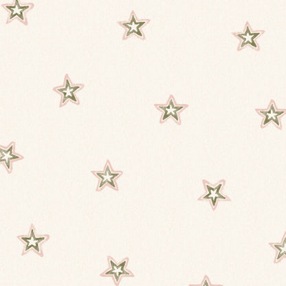 Cosmic Olive/Blush Linen Fabric
