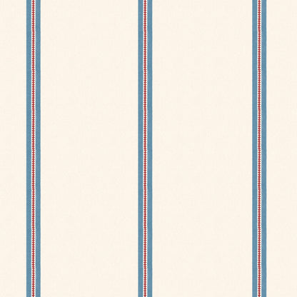 Ziggy Stripe Harbour Blue wallpaper by Woodchip & Magnolia