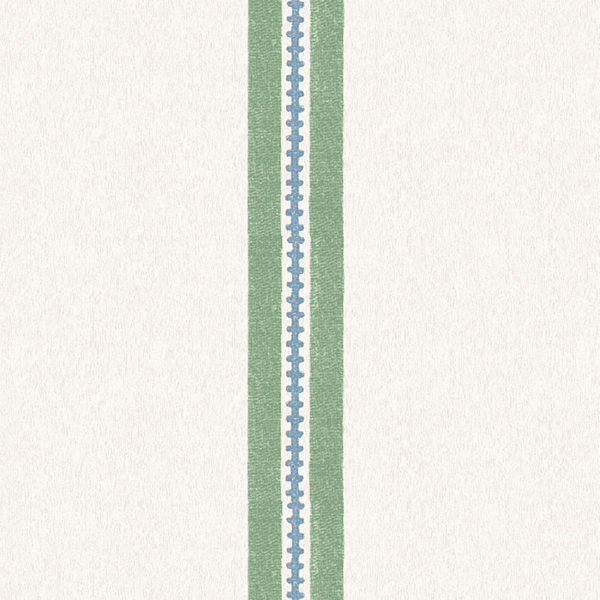 Ziggy Stripe Verdigris Linen Fabric