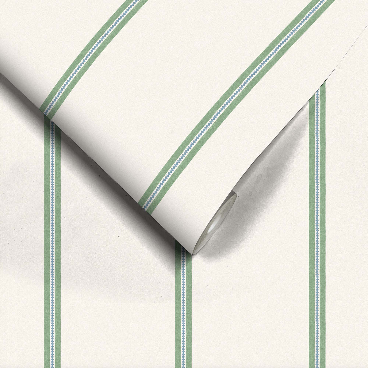 Ziggy Stripe Verdigris wallpaper by Woodchip & Magnolia