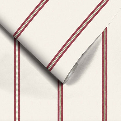 Ziggy Stripe Scarlet wallpaper by Woodchip & Magnolia