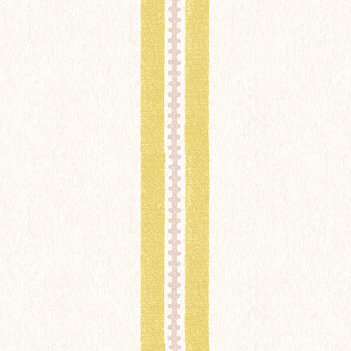Ziggy Stripe Sunshine Yellow Linen Fabric