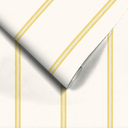 Ziggy Stripe Sunshine Yellow wallpaper by Woodchip & Magnolia