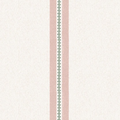 Ziggy Stripe Calamine Linen Fabric