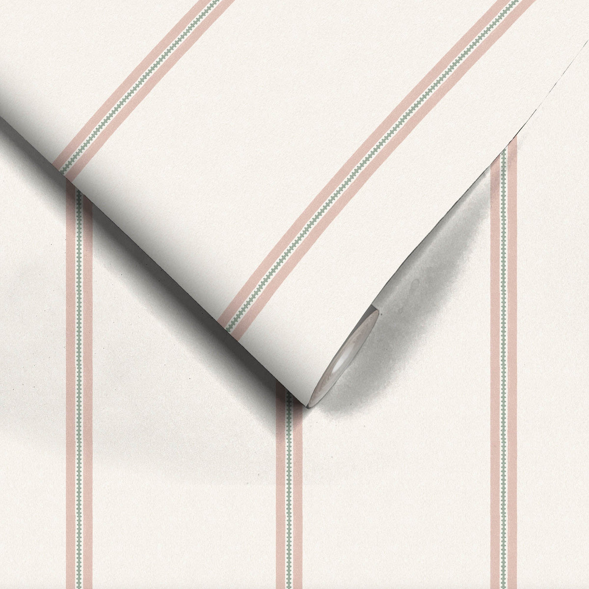 Ziggy Stripe Calamine wallpaper by Woodchip & Magnolia