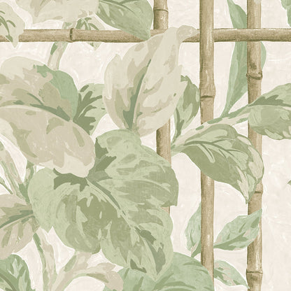 Verdant Trellis Laurel Velvet Fabric