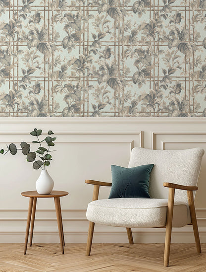 Verdant Trellis Celadon Wallpaper